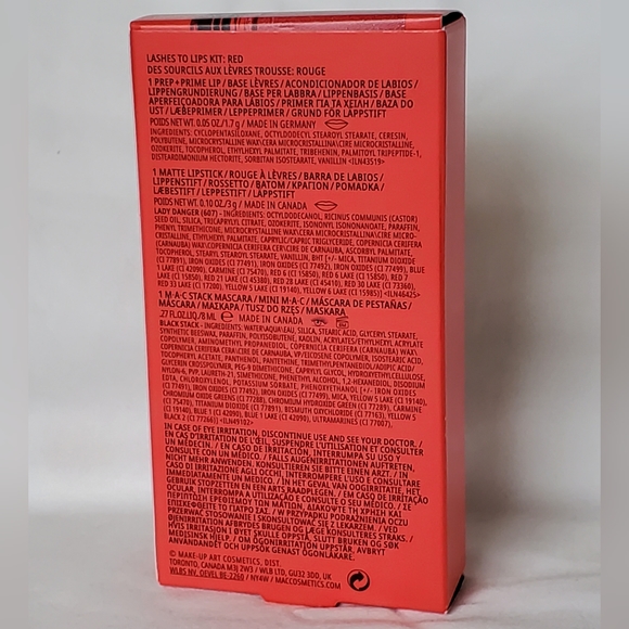 NIB MAC Lashes to Lips Kit Red - Picture 4 of 8